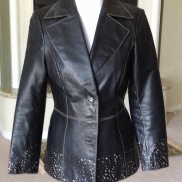 Classiques Black Leather Jacket From Nordstrom - Picture 1 of 8